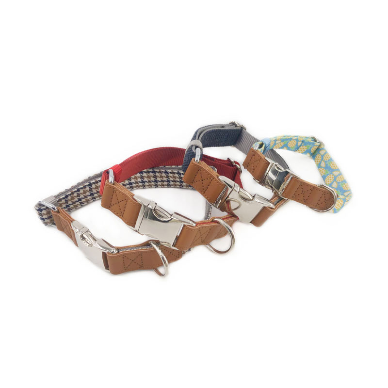 Heavy Duty Dog Collars na may Adjustable Rust-Proof Metal Pin Buckle