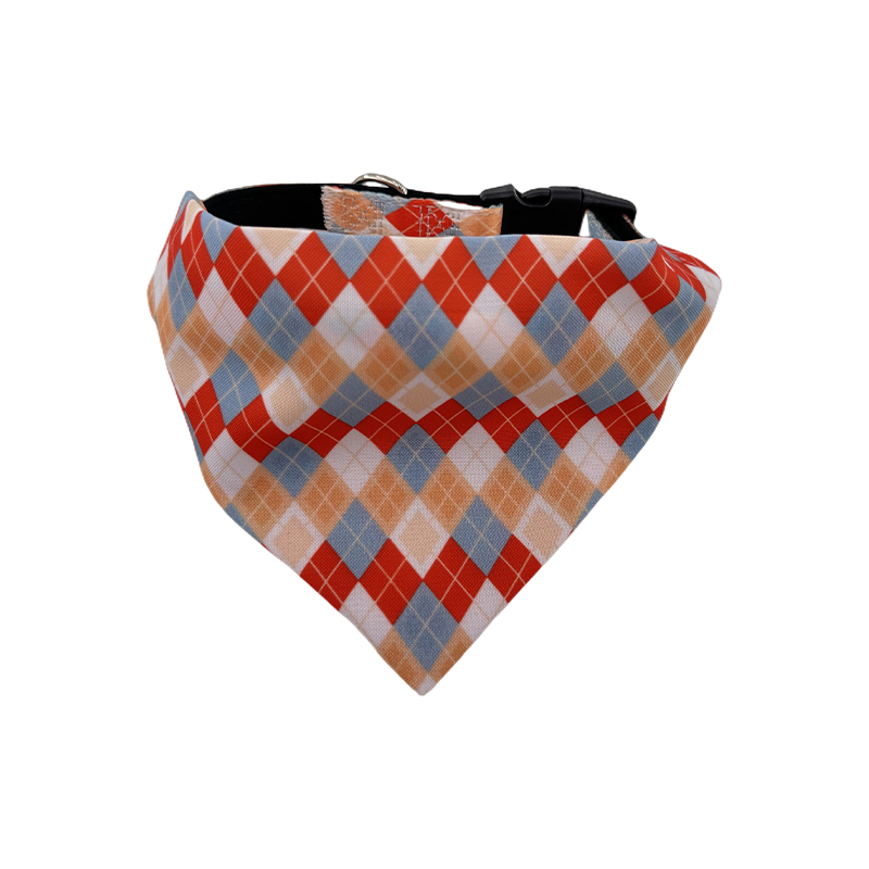 Dog Bandana at Collar na may Kumportableng Cotton na Tela at Metal Buckle