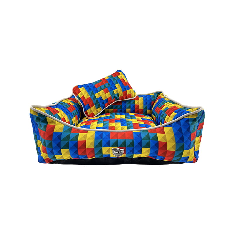 Rectangle Dog Bed para sa Large Medium Small Dogs Machine Washable